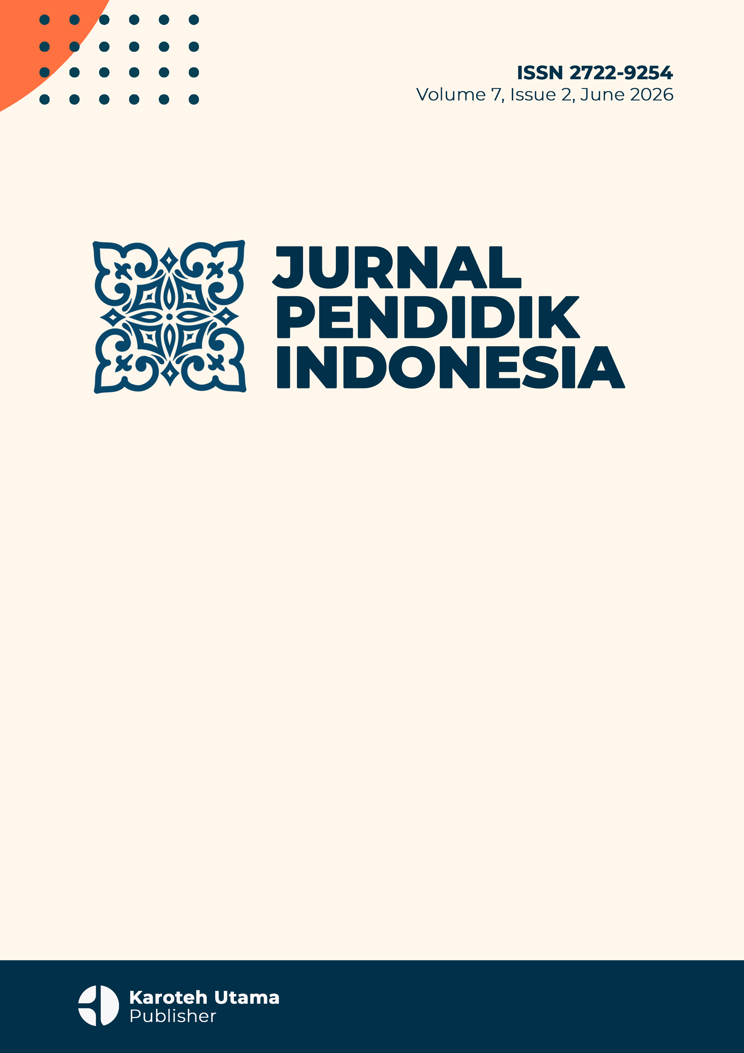 					View Vol. 7 No. 2 (2026): Jurnal Pendidik Indonesia
				