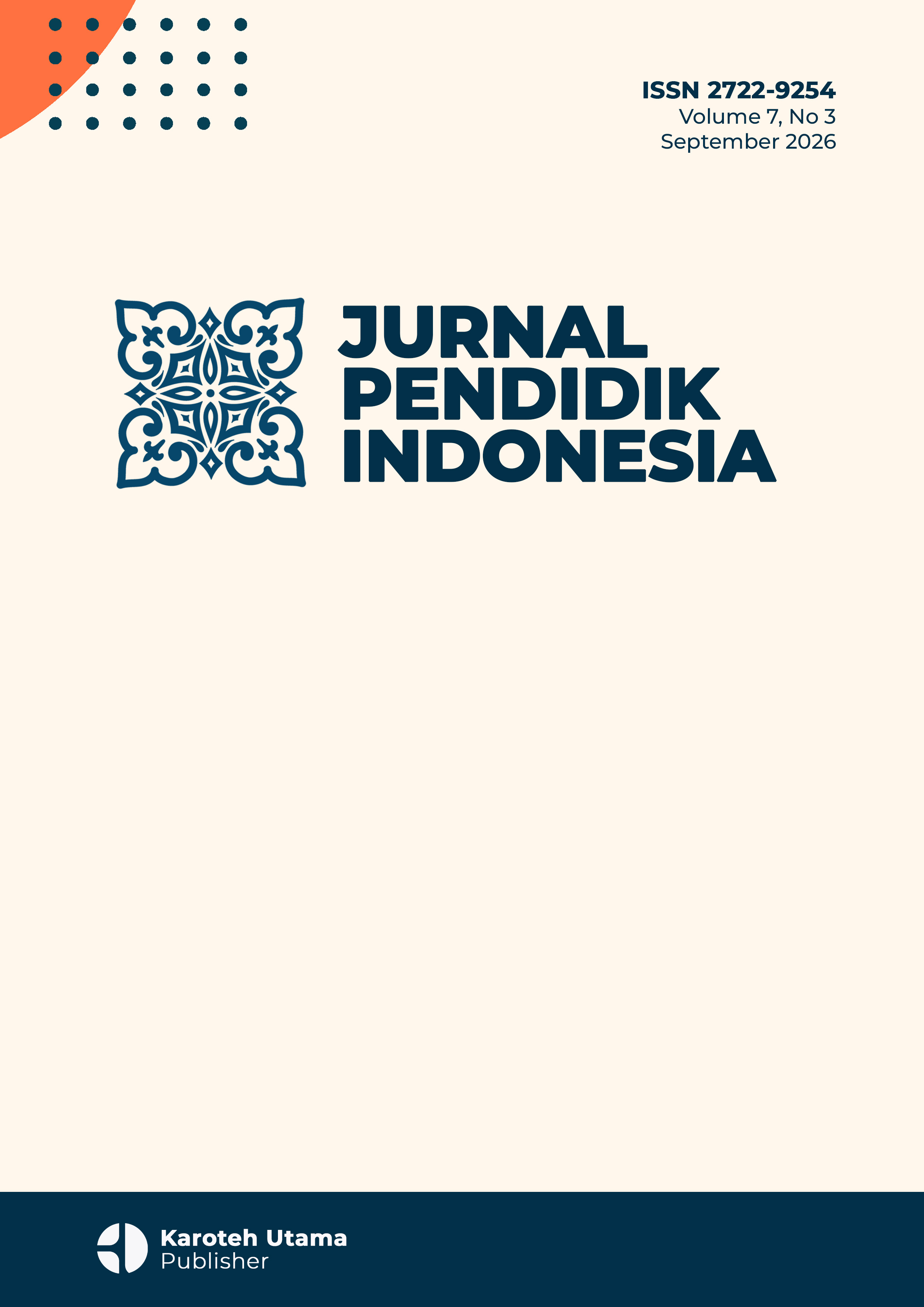 					View Vol. 7 No. 3 (2026): Jurnal Pendidik Indonesia
				